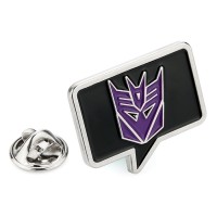 Silver plated high quality logo debossed with color filled suit lapel pin badge