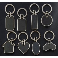 Cheap Promotional Giveaway Customized Logo Key Ring, Square Shape Acrylic KeyChains Key Ring