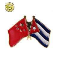 Custom hign quality metal promotional cheap logo gold national flag lapel pin