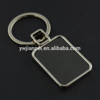 Zinc alloy blank key chain can make two sids logo--9shape in stock